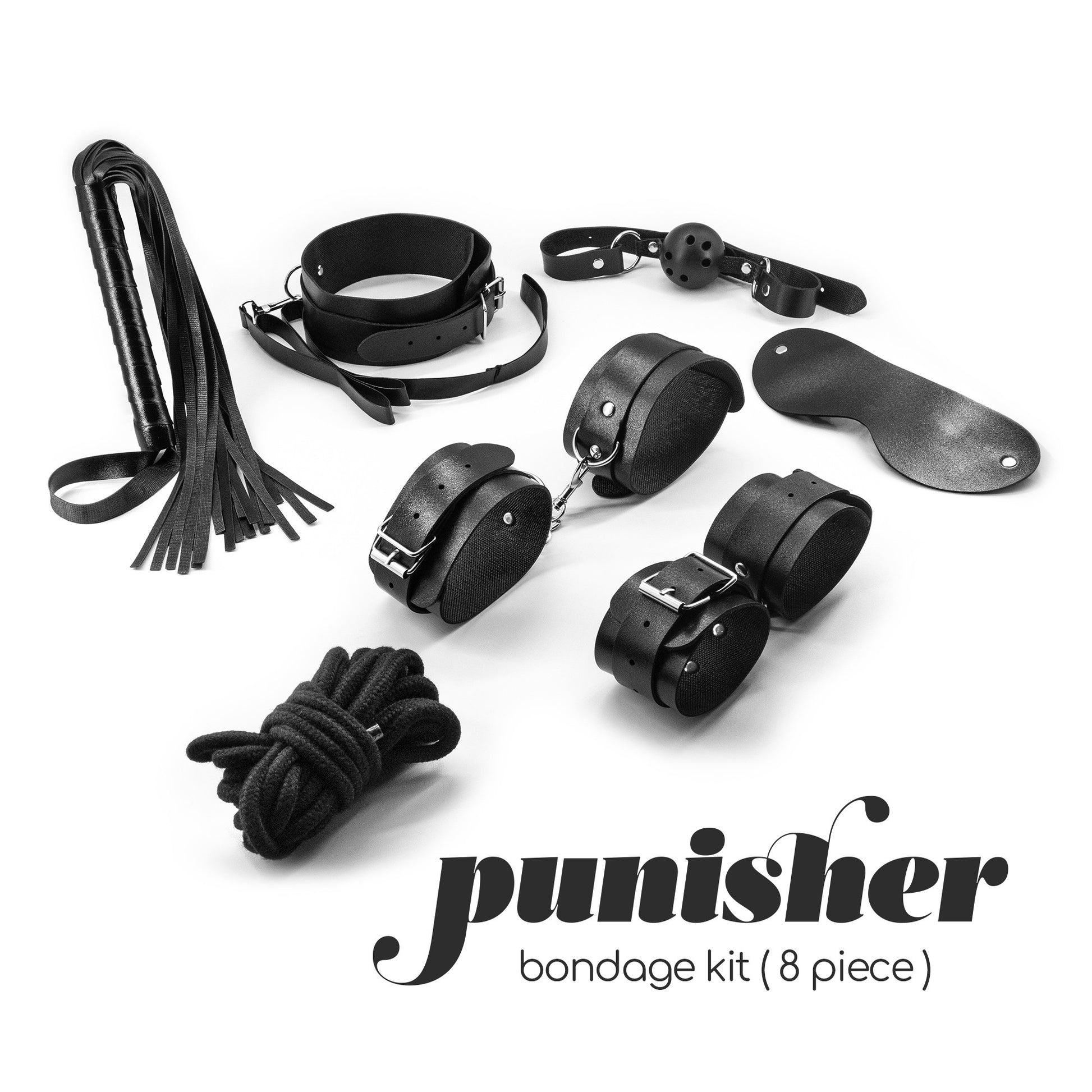 Kit Bondage 8 Piezas Negro