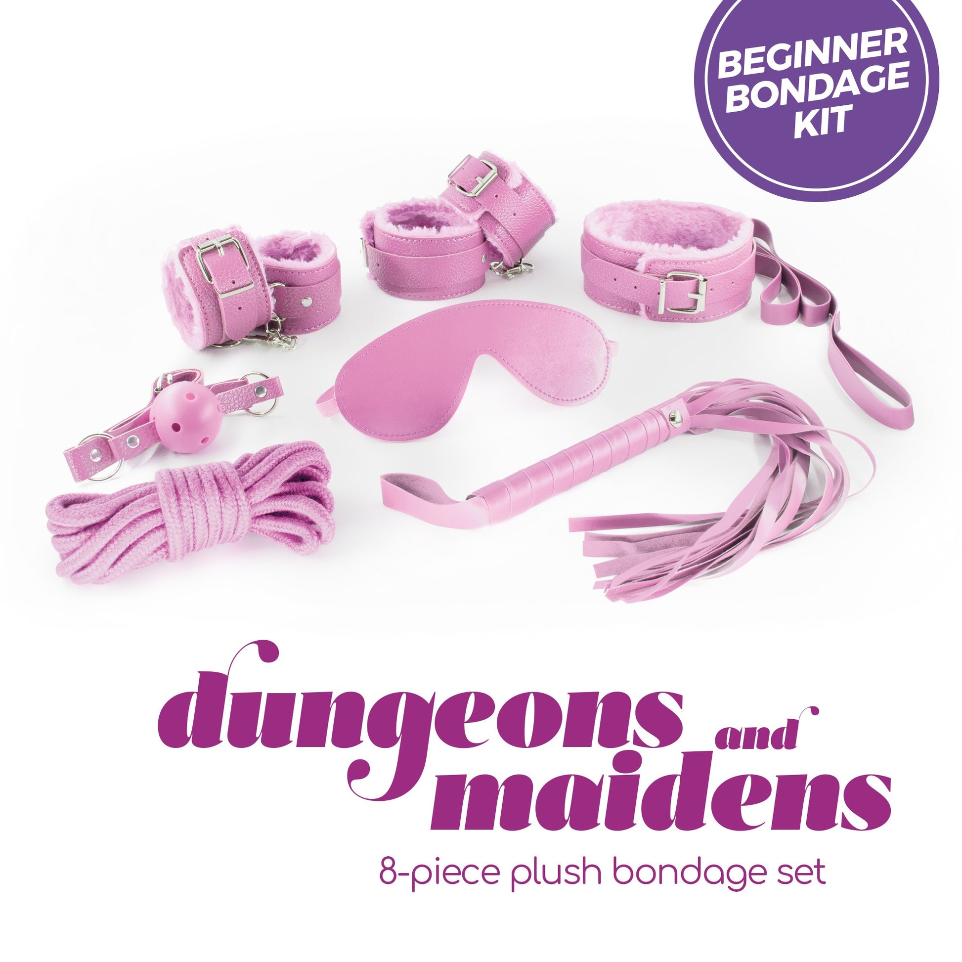 Kit Bondage 8 Piezas Rosa