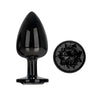 Blackgem Plug Anal Metálico con Joya Negro Talla L