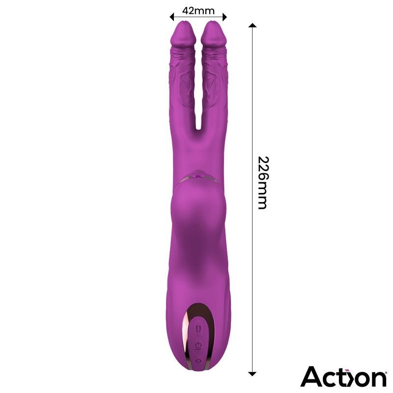 Nico Vibrador con Dildos Alternantes y Bola Percutora 4 Motores