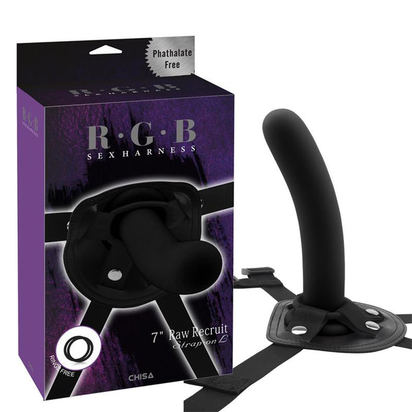 Arnés con Dildo Raw Recruit Talla L Negro - Kinkyloov