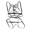 Arnés de Cuerpo Correas Ajustable Cuero Negro Talla Única - Kinkyloov