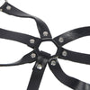 Arnés de Cuerpo Correas Ajustable Cuero Negro Talla Única - Kinkyloov