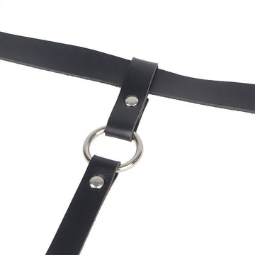 Arnés de pierna cadena cuero negro talla única - Kinkyloov