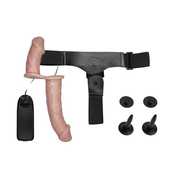Arnés Dildo Doble con Vibración Natural - Kinkyloov