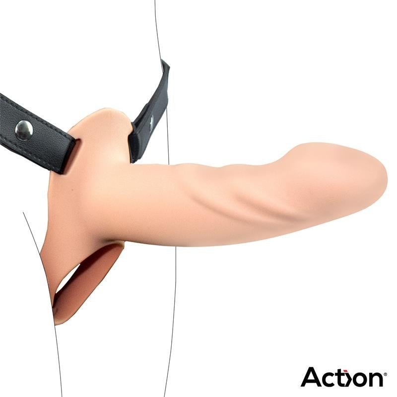 Arnés Strap - on con Dildo Hueco Silicona Premium Talla L - Kinkyloov