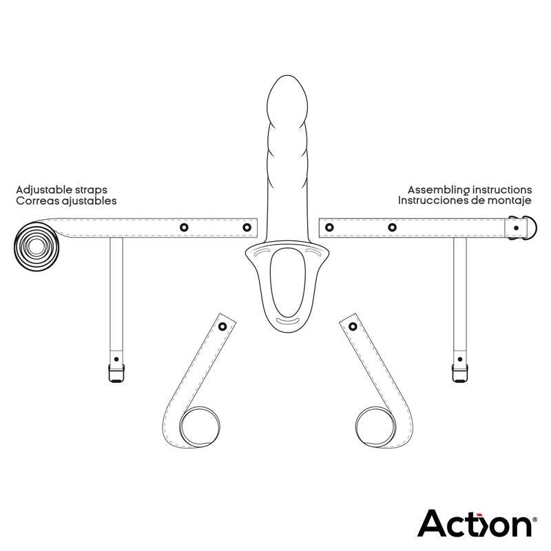 Arnés Strap - on con Dildo Hueco Silicona Premium Talla L - Kinkyloov