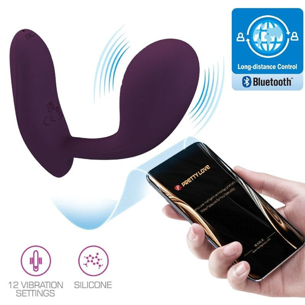 Baird G-Spot 12 vibraciones recargable lila APP