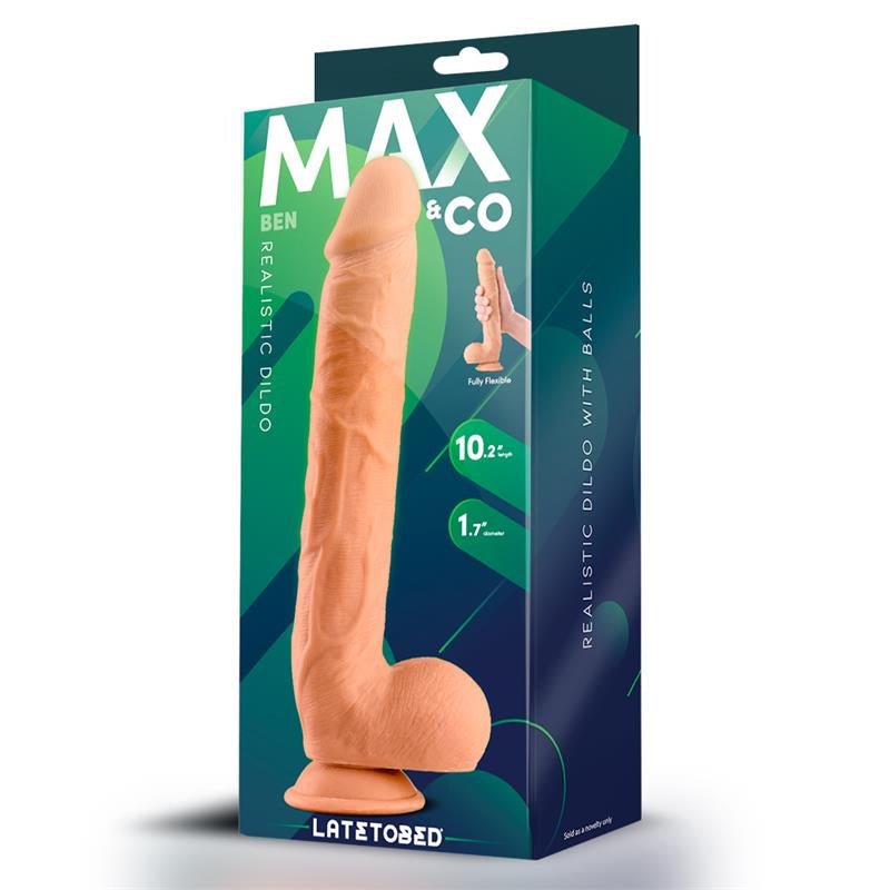Ben Dildo Realista con Testículos 10.2 Natural - Kinkyloov