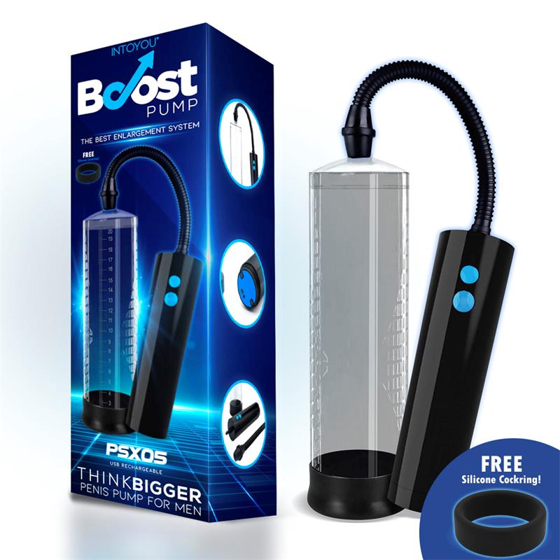 Bomba con Control Remoto para el Pene PSX05 USB Recargable Transparente - Kinkyloov