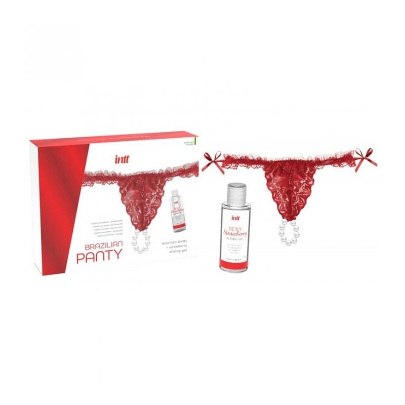 Braguita Brasileña con Gel Deslizante Base Agua de Fresa 50 ml - Kinkyloov