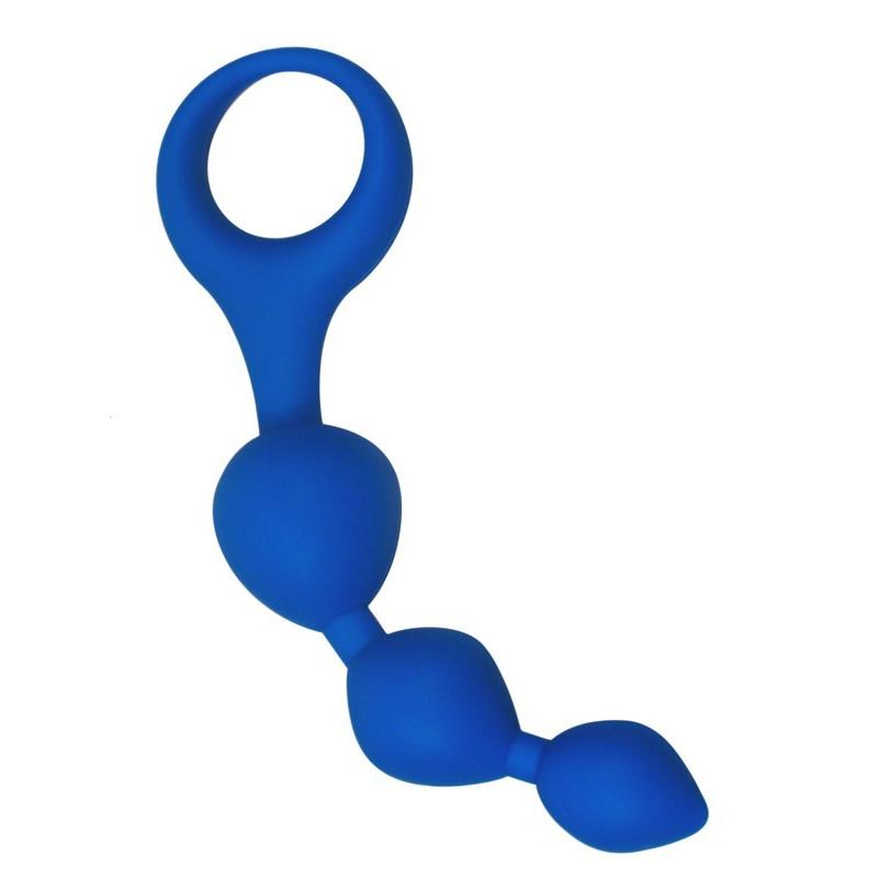 Cadena Anal Triball Silicona Azul