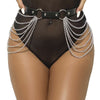 Cinturón de cadenas cuero negro talla única - Kinkyloov