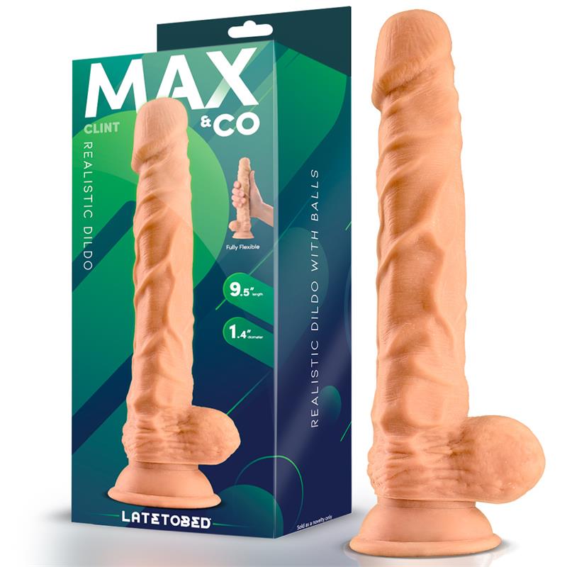 Clint Dildo Realista con Testículos Natural 9.8