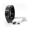 Collar con Pezoneras y Cadena de Metal Negro - Kinkyloov