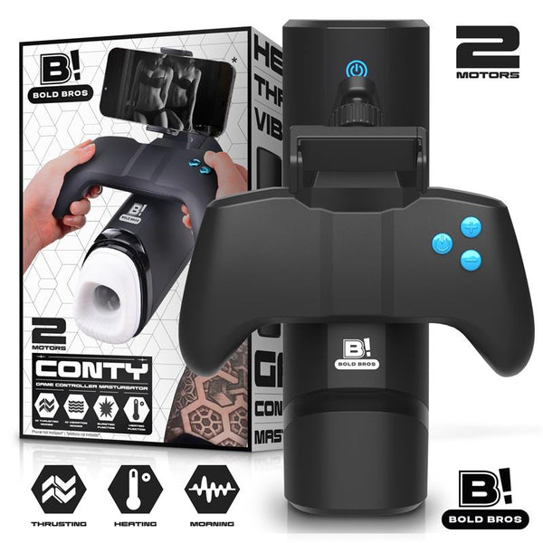 Conty Masturbador con Thrusting, Vibración y Calor Game Controller - Kinkyloov