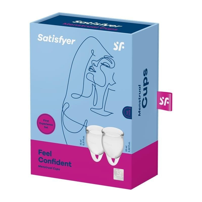 Copas Menstruales Feel Confident Transparente Pack de 2 - Kinkyloov