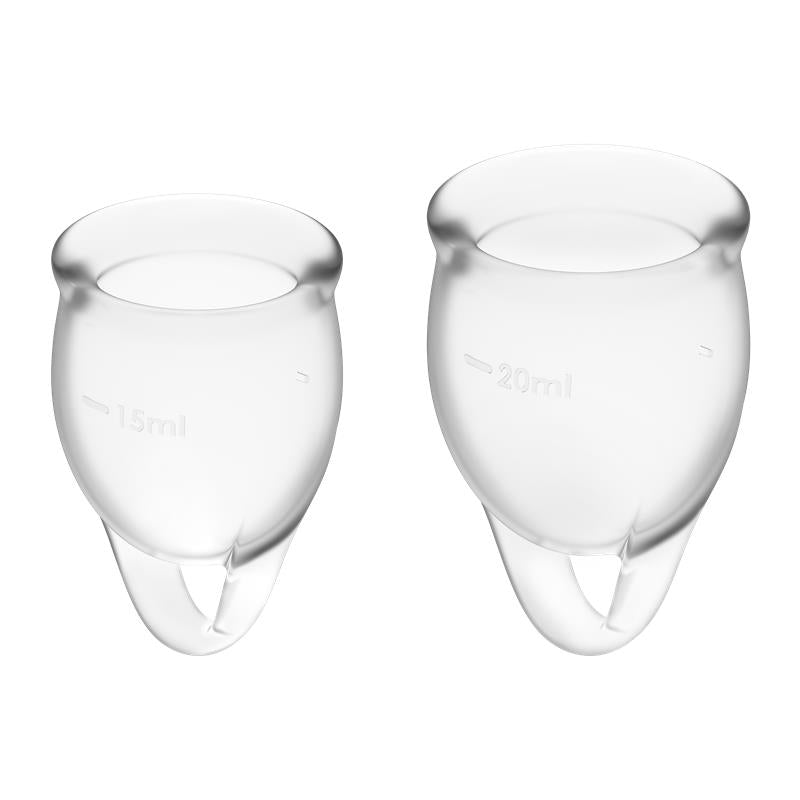 Copas Menstruales Feel Confident Transparente Pack de 2 - Kinkyloov