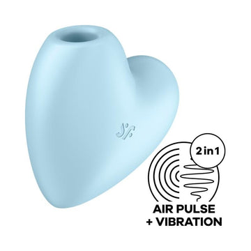 Cutie Heart Succionador de Clítoris y Vibración Azul - Kinkyloov