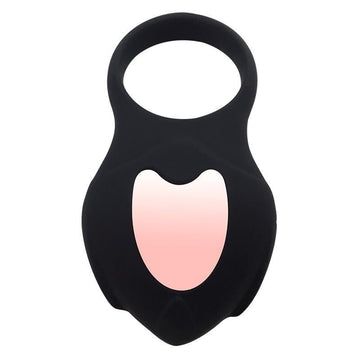 Darkblack Anillo Vibrador con Led Control Remoto USB Silicona - Kinkyloov