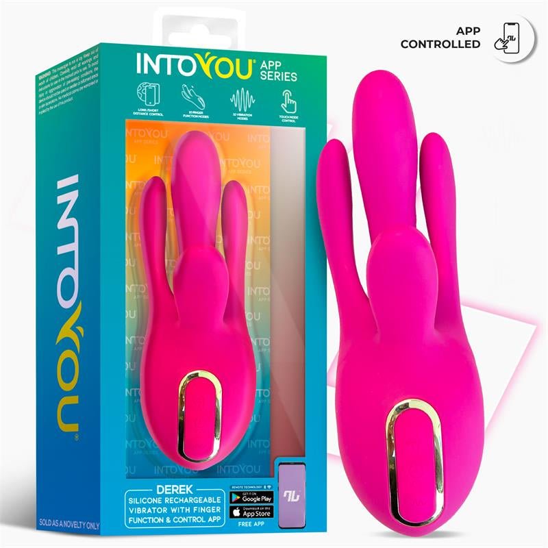 Derek Vibrador con Movimiento Finger 3 Motores y APP - Kinkyloov