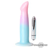 Dildo con Vibración y Ventosa Color Degradado 17 cm