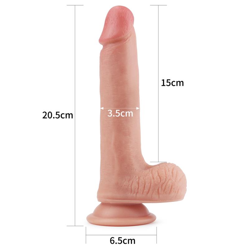 Dildo Nature 8 Silicona Líquida Natural