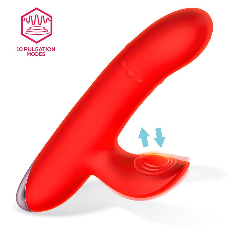 Divya Vibrador con Aro de Bolas Internas Up and Down y Pulsación 3 Motores Independientes USB