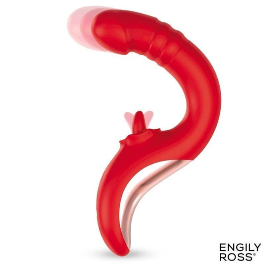Drako Vibrador con Thrusting y Lengua Oscilante 360º - Kinkyloov