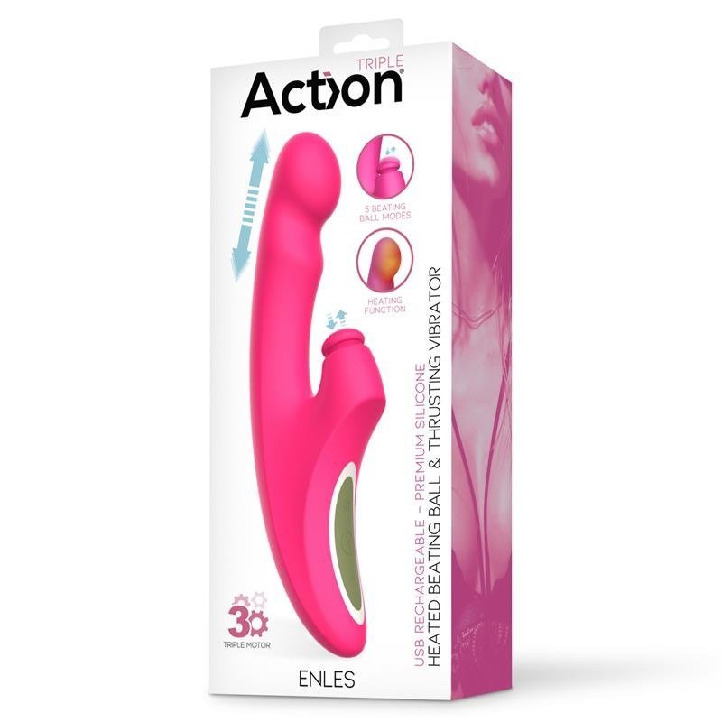 Enles Vibrador con Beating Ball, Thrusting y Función de Calor - Kinkyloov