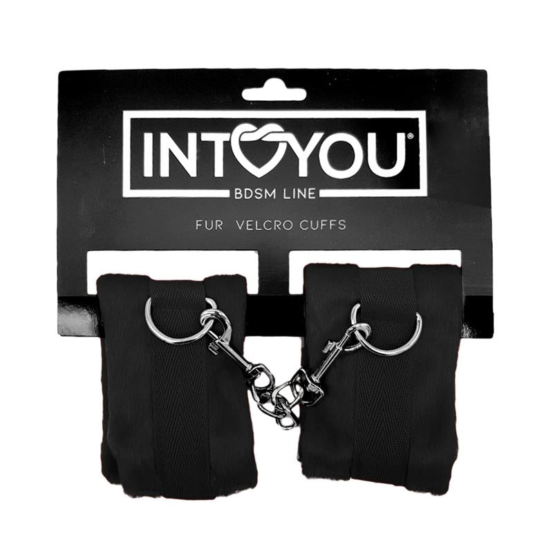 Esposas de Tela con Velcro para Muñecas con Pelo Largo Negro - Kinkyloov