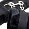 Esposas de Tela con Velcro para Muñecas con Pelo Largo Negro - Kinkyloov