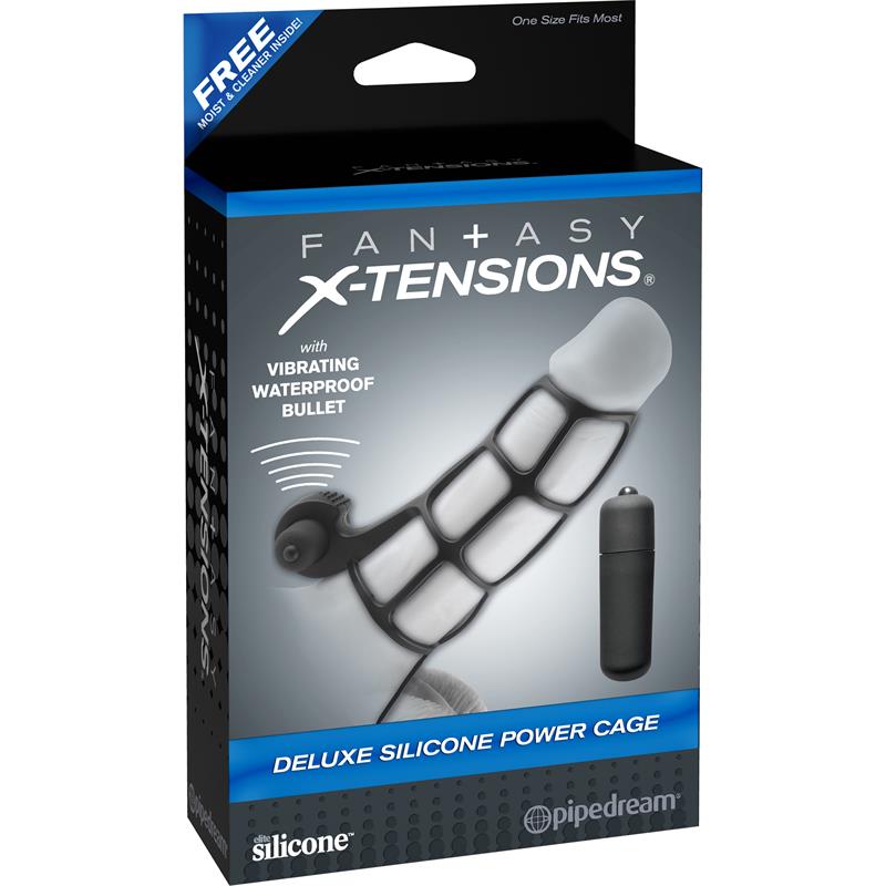 Fantasy X - tensions Jaula de Pene Deluxe Color Negro - Kinkyloov