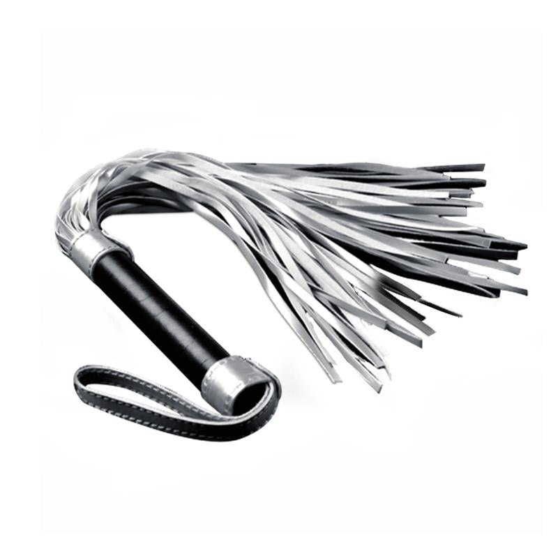 Flogger Cuero Sintético Plateado y Negro - Kinkyloov