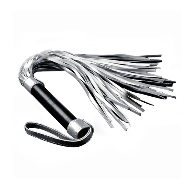 Flogger Cuero Sintético Plateado y Negro - Kinkyloov