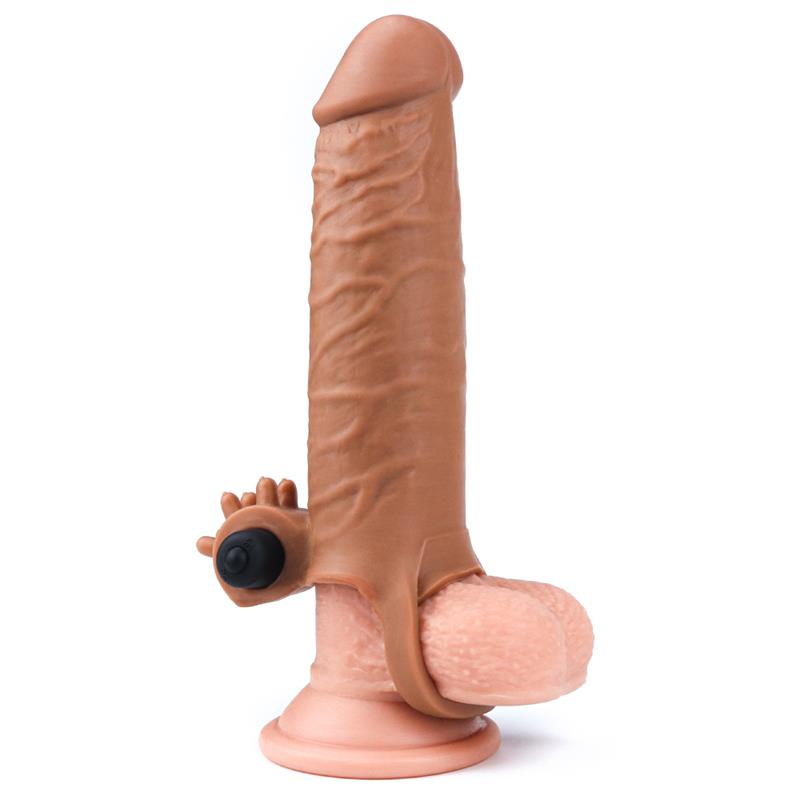 Funda para el Pene con Vibración Add 2 Pleasure X Tender Marrón