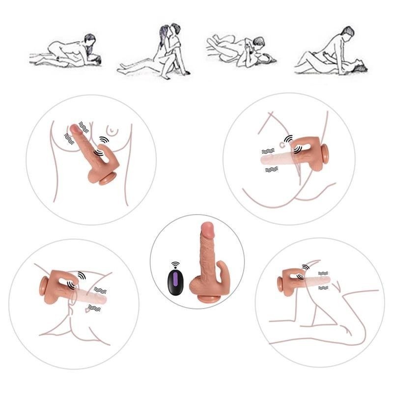 Haydon Dildo con 20 Modos de Vibración y Estimulador de Clítoris - Kinkyloov