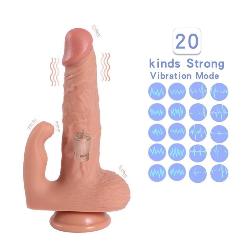 Haydon Dildo con 20 Modos de Vibración y Estimulador de Clítoris - Kinkyloov