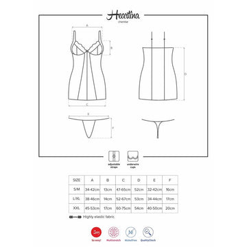 Heartina Chemise y Tanga Color Rojo - Kinkyloov
