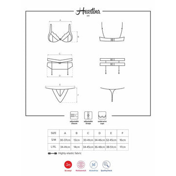 Heartina Set 3 Piezas Color Rojo - Kinkyloov