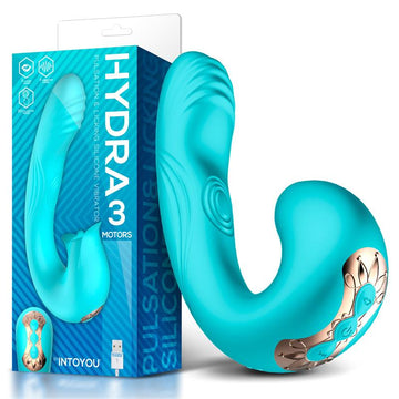 Hydra Vibrador con Pulsación y Lengua Estimuladora de Clítoris 3 Motores USB - Kinkyloov
