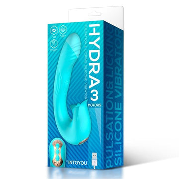 Hydra Vibrador con Pulsación y Lengua Estimuladora de Clítoris 3 Motores USB - Kinkyloov
