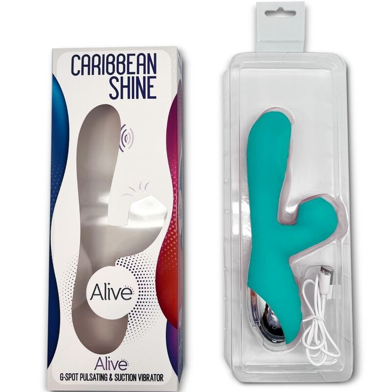 Caribbean shine vibrador & succionador azul