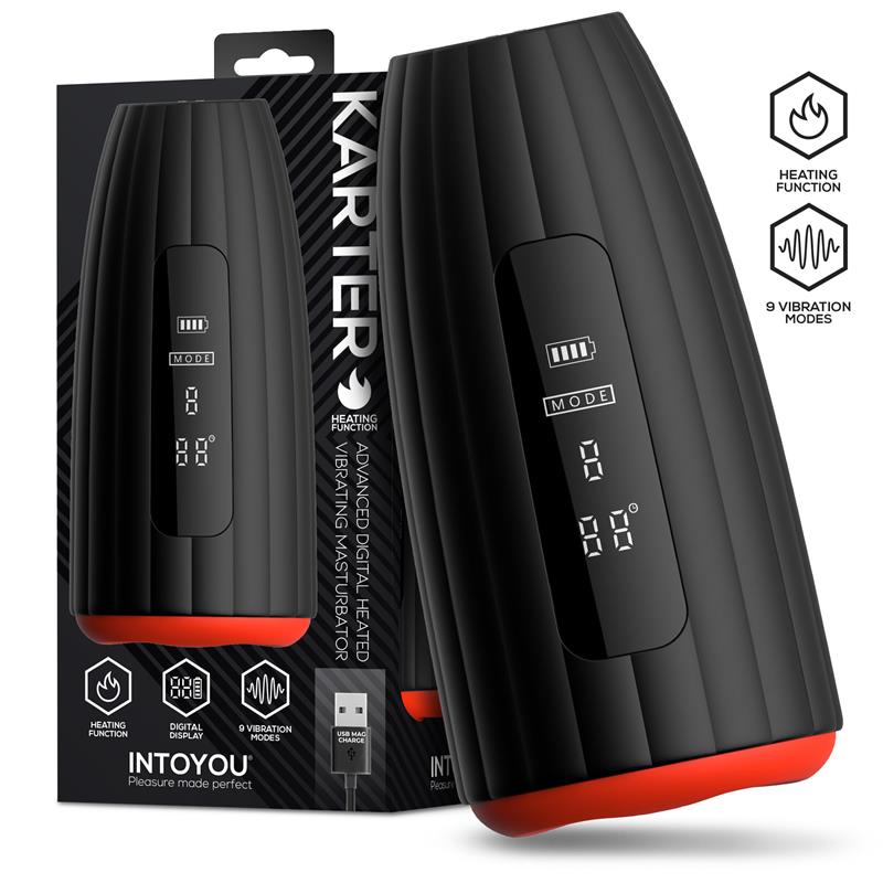 Karter Masturbador Avanzado con Vibración, Calor y Pantalla Digital - Kinkyloov