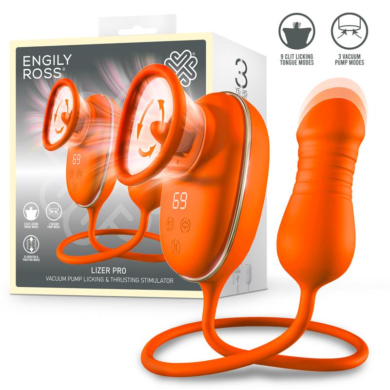 Lizer Pro Estimulador con Lengua Oscilante, Bomba de Vacio y Huevo con Up and Down