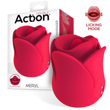 Meryl Estimulador Vibrador de Rosa con Lengua 2 Motores - Kinkyloov