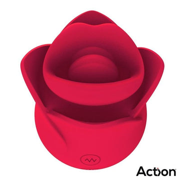 Meryl Estimulador Vibrador de Rosa con Lengua 2 Motores - Kinkyloov