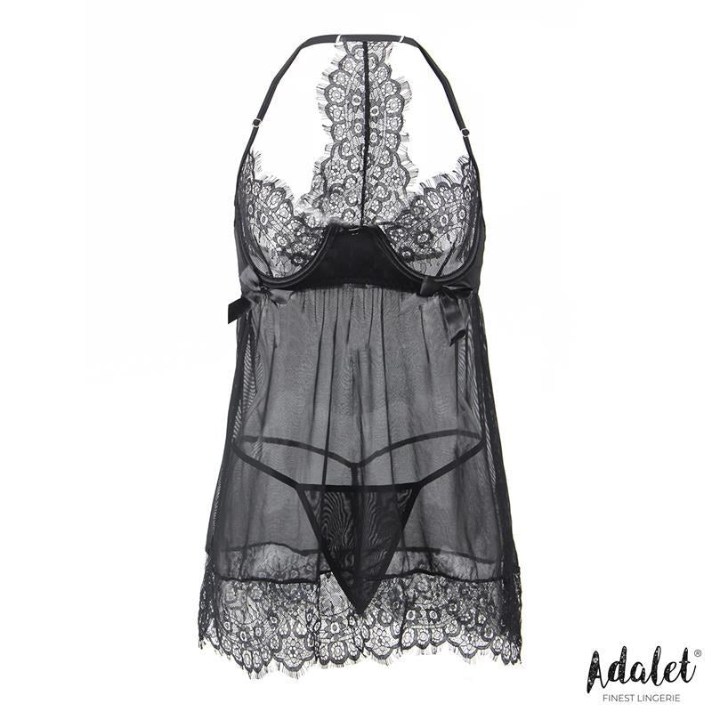 Mila Babydoll con Pecho Ajustable y Tanga - Kinkyloov