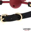 Mordaza Bola Silicona Transpitable Adorno Rosa Ajustable 47 - 56 cm - Kinkyloov