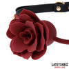 Mordaza Bola Silicona Transpitable Adorno Rosa Ajustable 47 - 56 cm - Kinkyloov